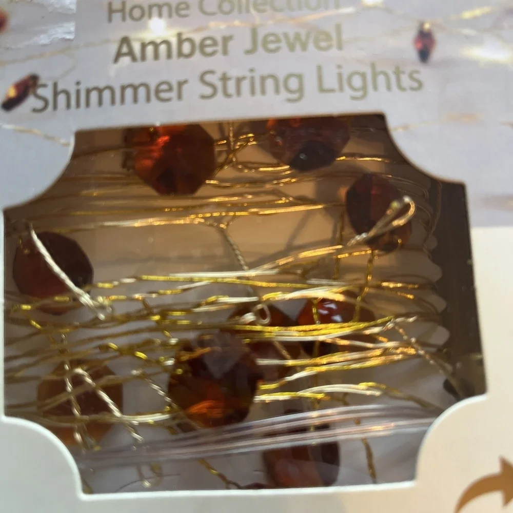 Manor Lane Home Collection Amber Jewel Shimmer String Lights